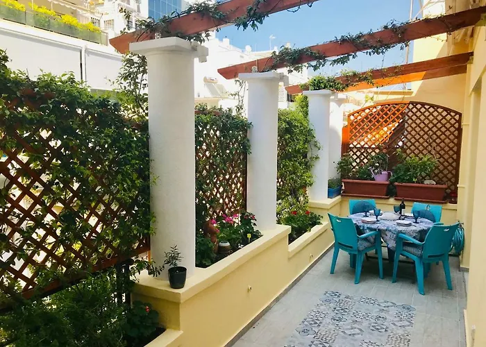Oasis Veranda Under Columns.Kolonaki Embassy Area.